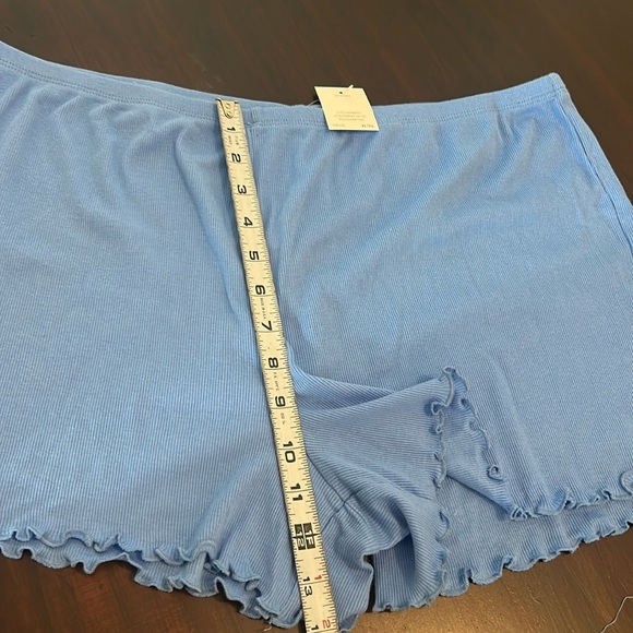 Lauren Ralph Lauren Blue 100% Cotton 2pc Pajama Lounge Set Top & Shorts size XL - Picture 4 of 17